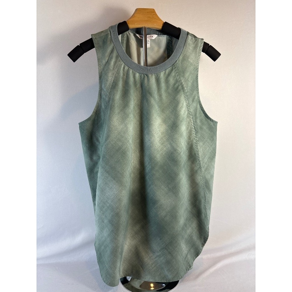 Athleta Womens Green Sleeveless Tank Top Blouse Relaxed Minimalist M